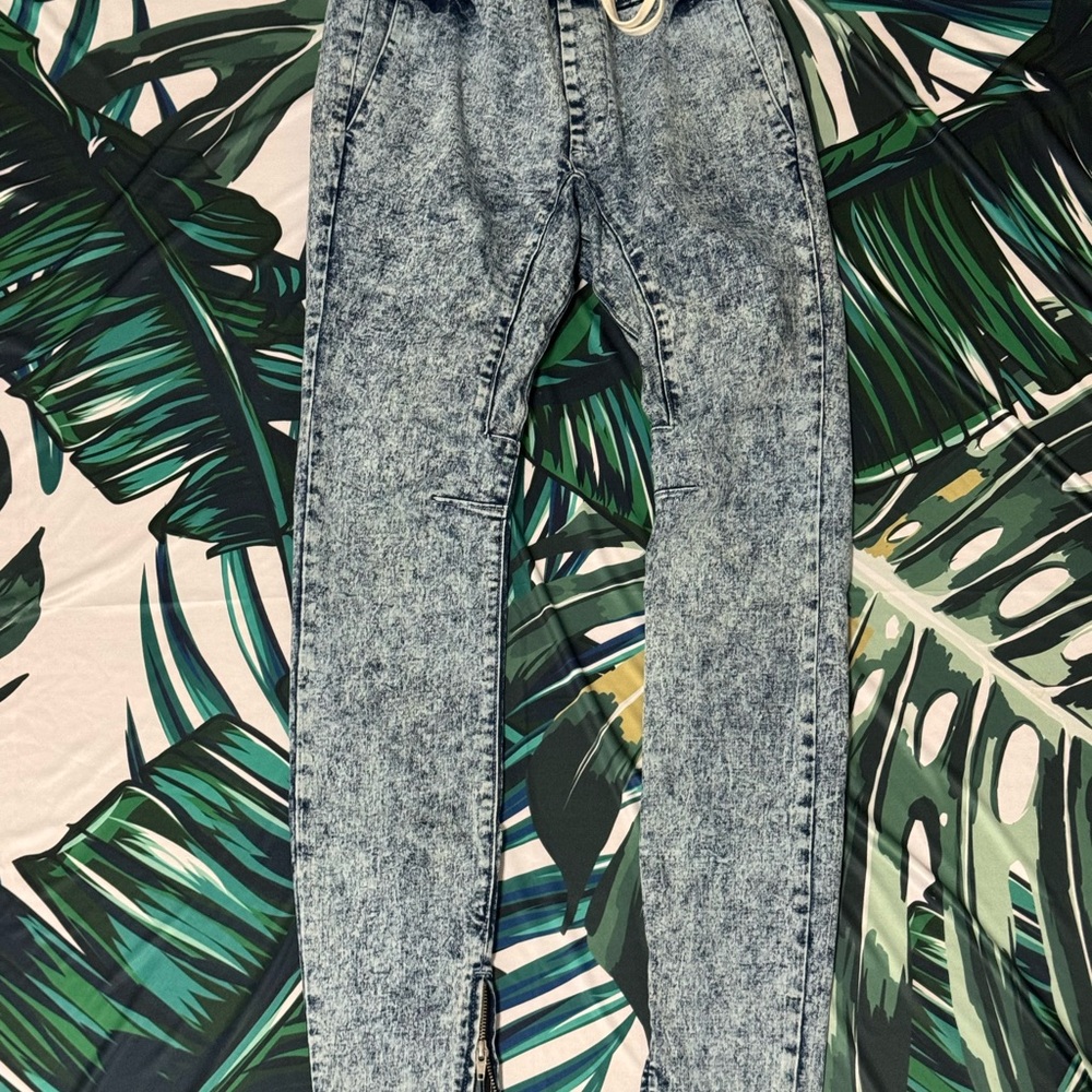 Acid Wash Blue Jeans